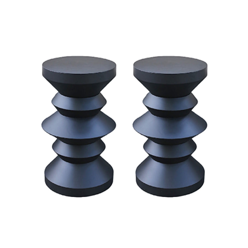 14" Wide Contemporary Corner Table Round Metal Black Side Table 2 Clearhalo 'Coffee & Accent Tables' 'End & Side Tables' 'end_side_tables' 'furn' 'furn_end_side_tables' 'Furniture' 'Living Room Furniture' 7090503