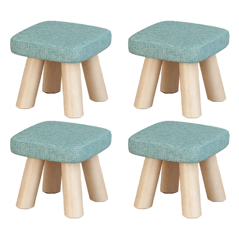 モダンオットマンコットンフェード耐性取り外し可能なシートカバーソリッドカラースクエアオットマン