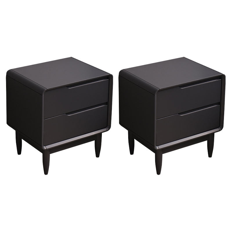 Modern Pine Bed Nightstand Drawers Included Night Table for Bedroom Grey 2 Piece Set Clearhalo 'Bedroom Furniture' 'furn' 'furn_night_stand' 'Furniture' 'night_stand' 'Nightstands' 7108187