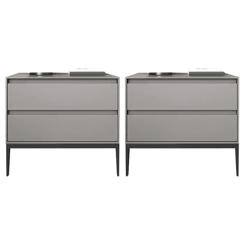 Houten nachtkast eigentijds bed nachtkastje met laden