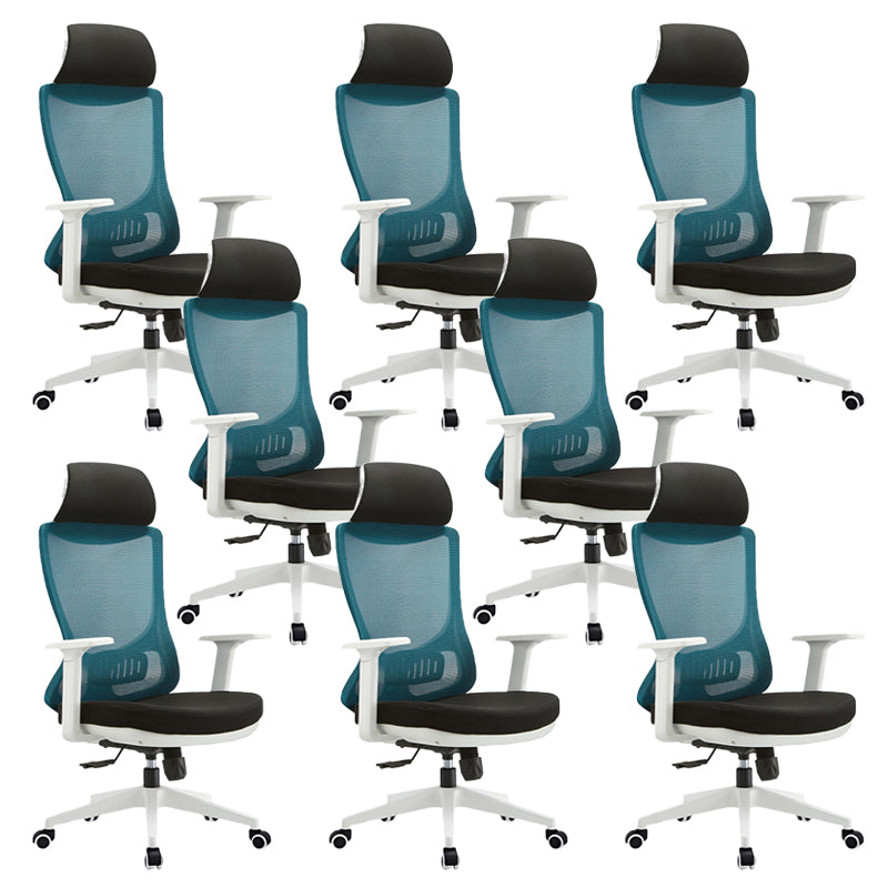 Modern Fixed Arms Chair Tilt Mechanism No Distressing Ergonomic Desk Chair 8 Piece Set Clearhalo 'furn' 'furn_office_chair' 'Furniture' 'Office Chairs' 'Office Furniture' 'office_chair' 7115401