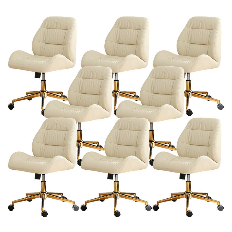 Sedia da ufficio girevole contemporanea compito in fico in pelle sedia