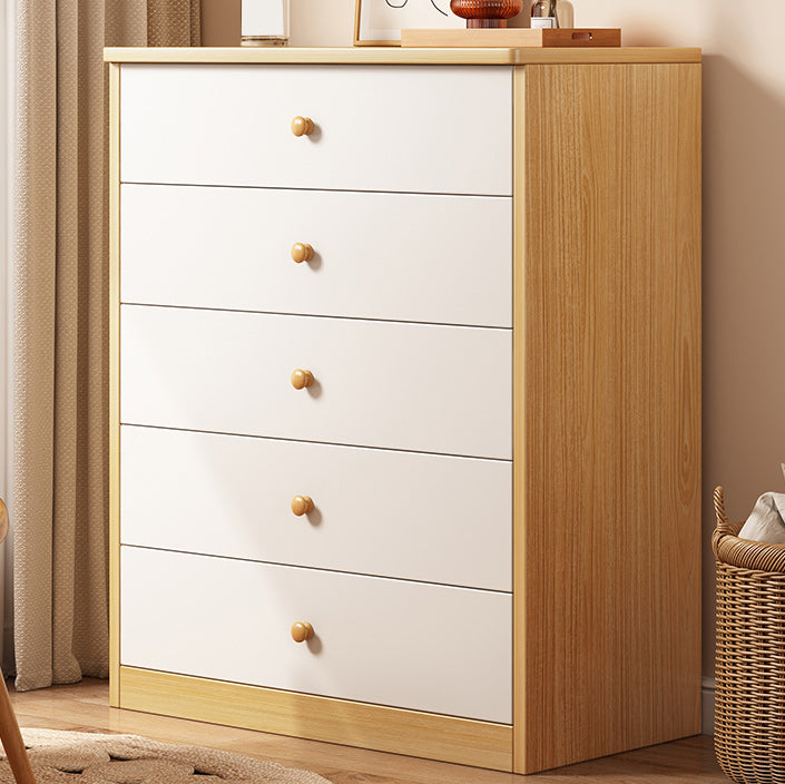 Armadio di stoccaggio standard moderno mobile laterale rettangolo in legno con cassetti