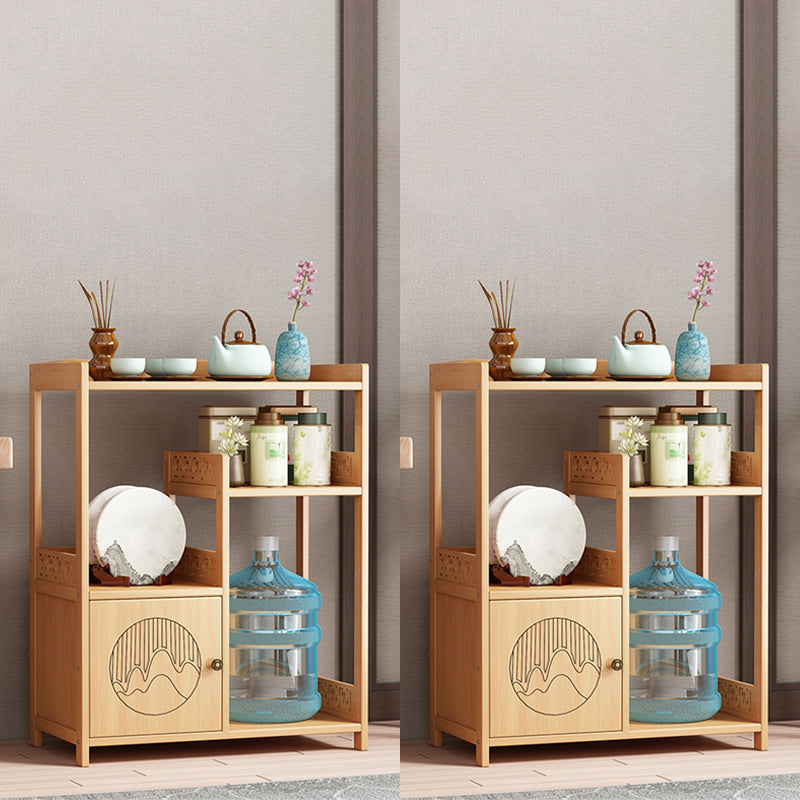 Tavolo in stile contemporaneo tavolino accento in legno a doppio livello con scaffale