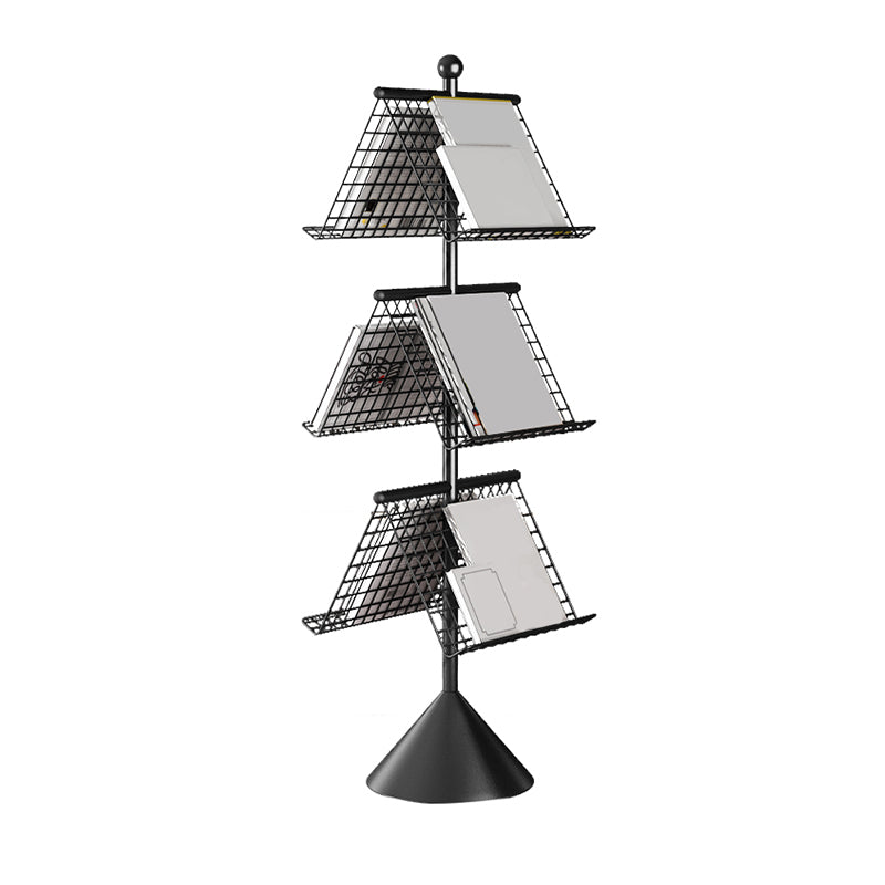 Bibliothèque d'étagère en métal glam