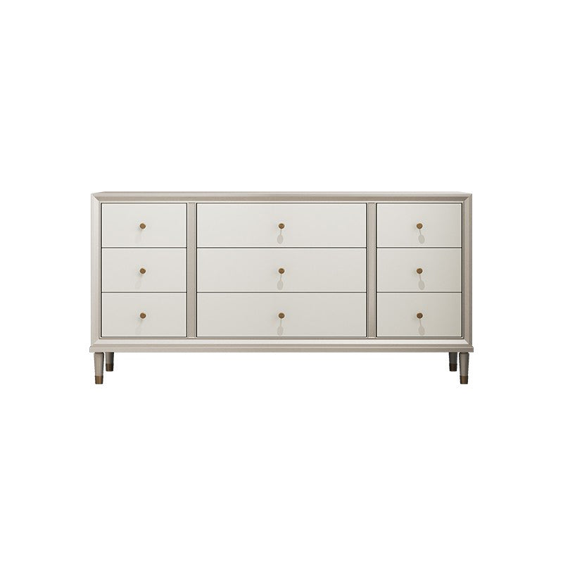 Modernism Accent Table Nightstand Storage Drawer Bed Nightstand with 8/9 Drawers for Home