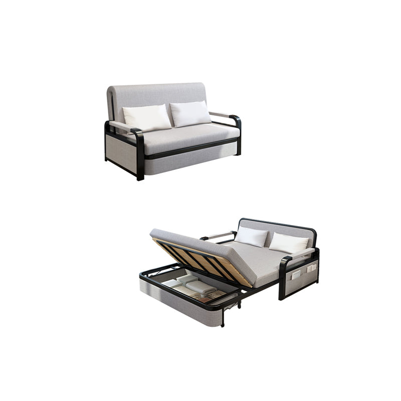 Divano contemporaneo largo da 30 "cuscinetto grigio futon incluso divano dormiente