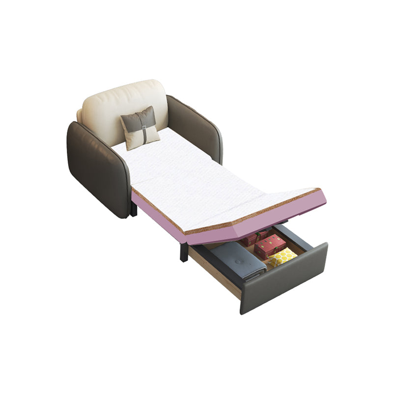 32" Wide Contemporary Sleeper Sofa Futon Faux Leather Sleeper Sofa Storage Included Coir Clearhalo 'furn' 'furn_futons' 'Furniture' 'Futons & Daybeds' 'Futons' 'Living Room Furniture' 7134953