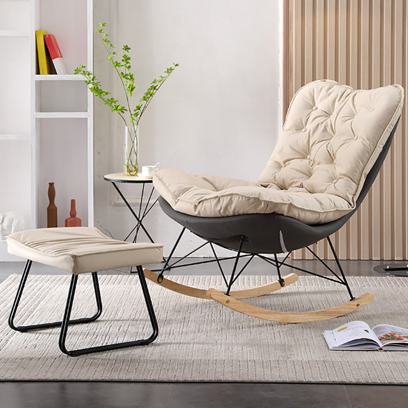 Noordse lichte luxe chaise schommelen stoel hotel vrijetijds gestoffeerde luie sofa stoel