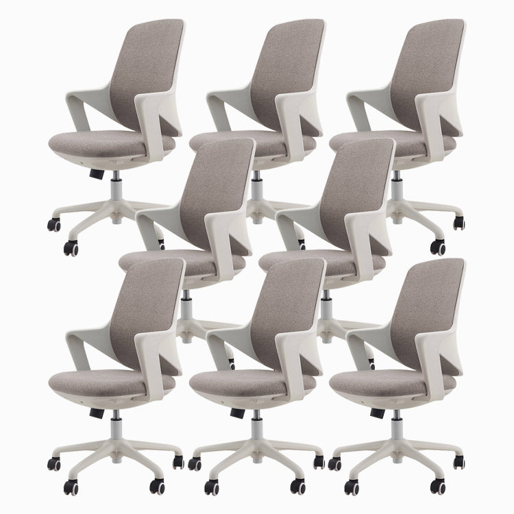 Silla de escritorio de brazos fijos altura moderna de asiento ajustable silla giratoria ergonómica con ruedas