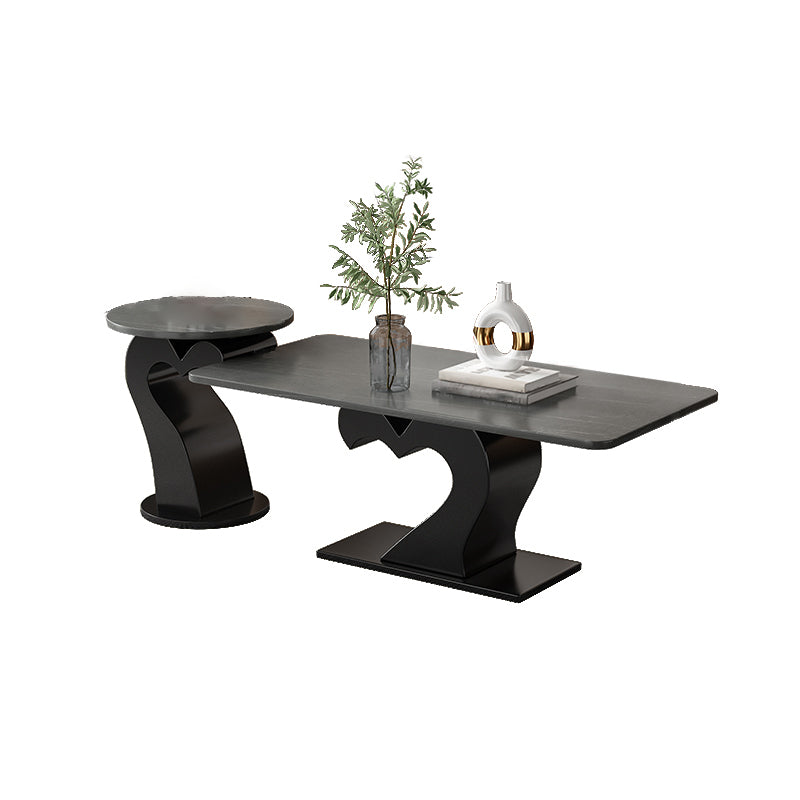 Tavolino astratto set tavolo da cocktail in pietra contemporanea