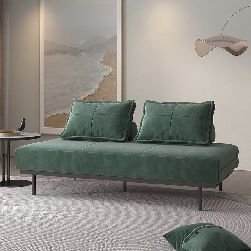 Divano futon scandinavo Futon Tessuto cuscino senza bracciole con un divano dormiente cromata