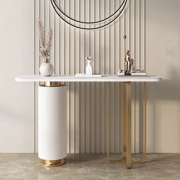 Tavolo accento rettangolo contemporaneo tavolo di divano console di finitura antica in pietra