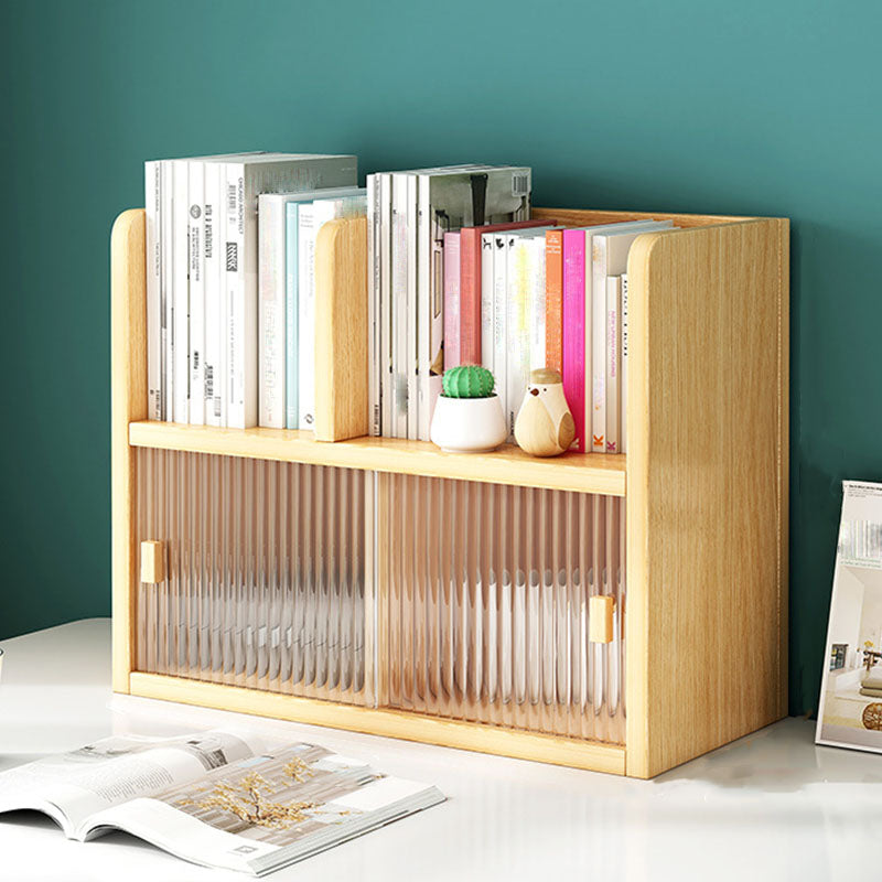 Gesloten boekenplank hedendaagse massieve houten boekenkast met deuren