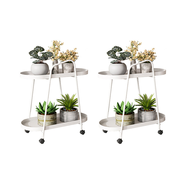 11" Wide Contemporary Corner Table Metal Double Tier End Table