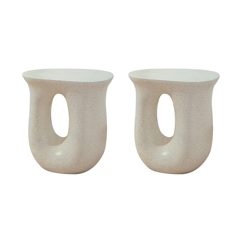 12" Wide Contemporary Corner Table White Concrete Accent Side Table 2 Clearhalo 'Coffee & Accent Tables' 'End & Side Tables' 'end_side_tables' 'furn' 'furn_end_side_tables' 'Furniture' 'Living Room Furniture' 7162112