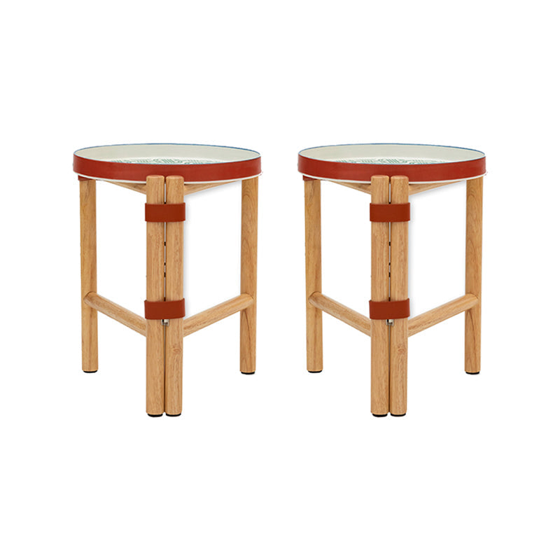 14" Wide Contemporary Corner Table Tray Top Round Accent Side Table