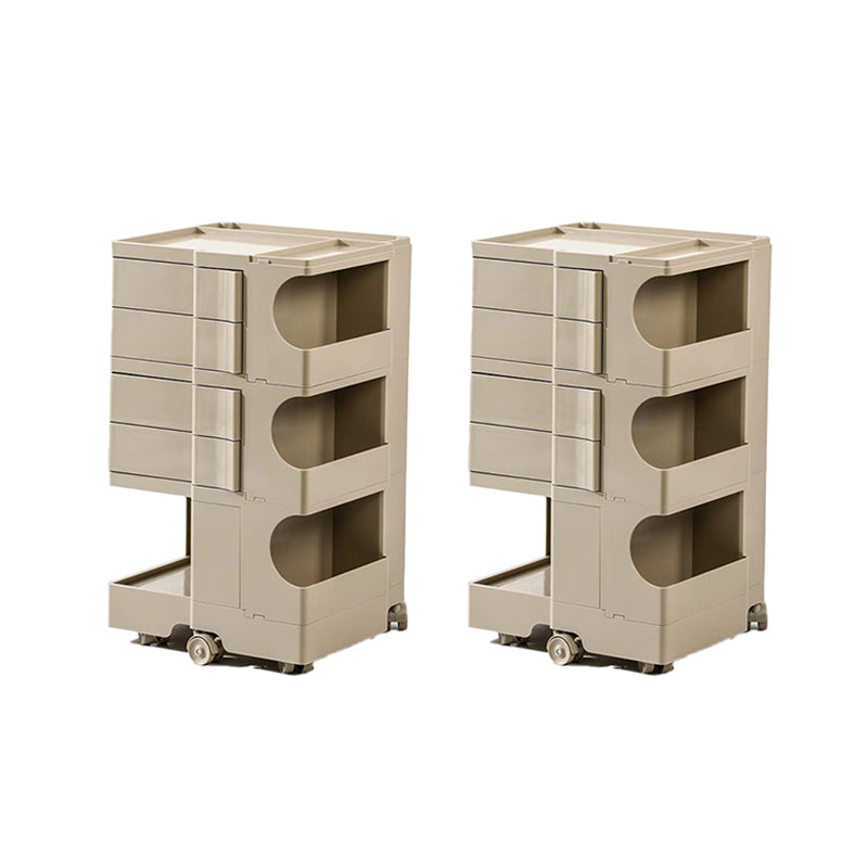 Modern Accent Side Table Square Metal Living Room Corner Table 17"L x 16"W x 29"H Brown 2 Clearhalo 'Coffee & Accent Tables' 'End & Side Tables' 'end_side_tables' 'furn' 'furn_end_side_tables' 'Furniture' 'Living Room Furniture' 7162181