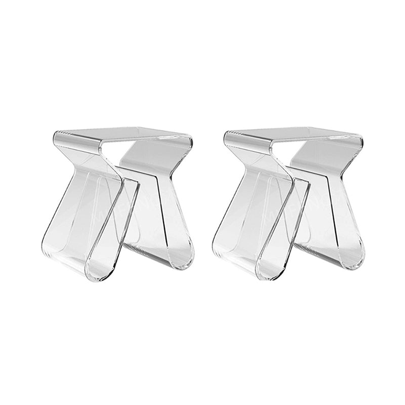 Ultra-Modern Side Table Acrylic Pedestal Accent Side Table for Living Room Clear 2 Clearhalo 'Coffee & Accent Tables' 'End & Side Tables' 'end_side_tables' 'furn' 'furn_end_side_tables' 'Furniture' 'Living Room Furniture' 7162541