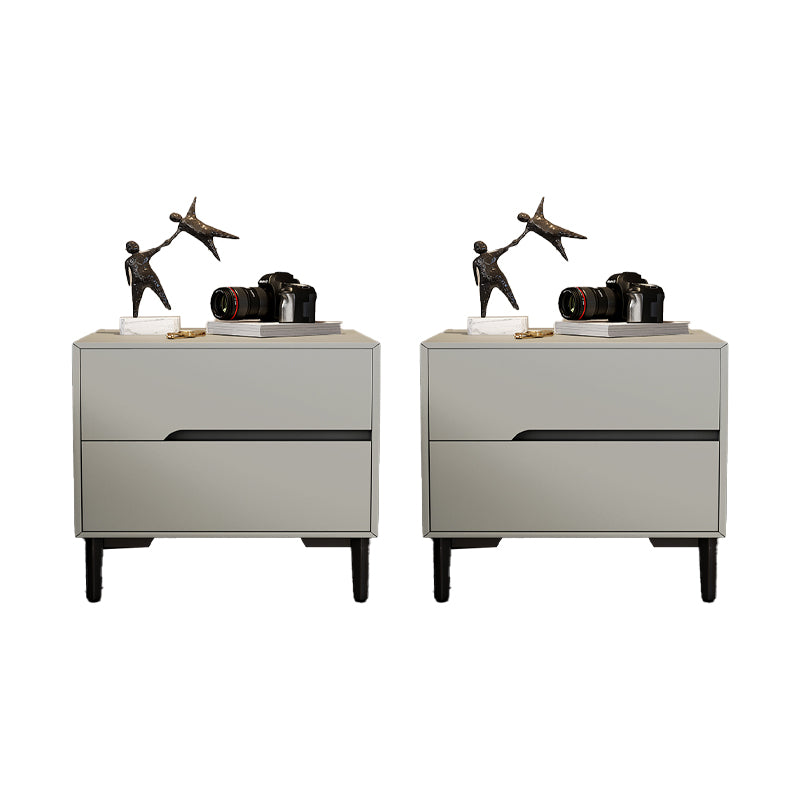 Eigentijds bedkast lederen bed nachtkastje met laden