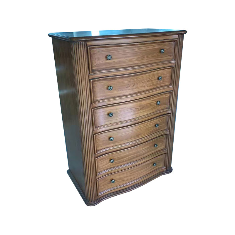 Traditional Storage Chest Solid Wood Dresser with 6/4/5 Drawers 32"L x 19"W x 49"H Natural Clearhalo 'Bedroom Furniture' 'Dressers & Chests' 'dressers_chests' 'furn' 'furn_dressers_chests' 'Furniture' 7169503