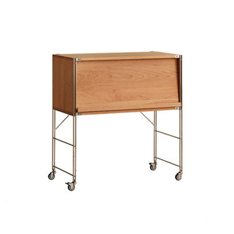 Contemporary Solid Wood Bookcase Closed Back Bookshelf with Cabinets 34"L x 17"W x 37"H Clearhalo 'Bookcases' 'furn' 'furn_bookcases' 'Furniture' 'Office Furniture' 7171529