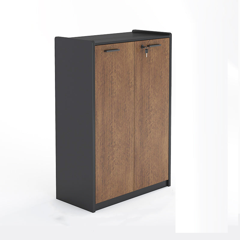 Contemporary File Cabinet Wooden Frame Key Lock File Cabinet for Office