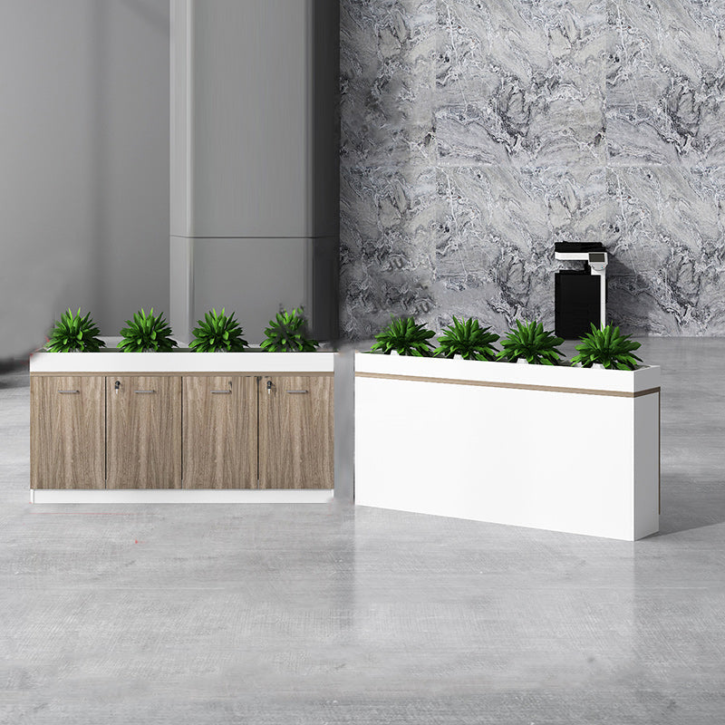 Archivo de madera de archivo lateral moderno con cerradura y almacenamiento