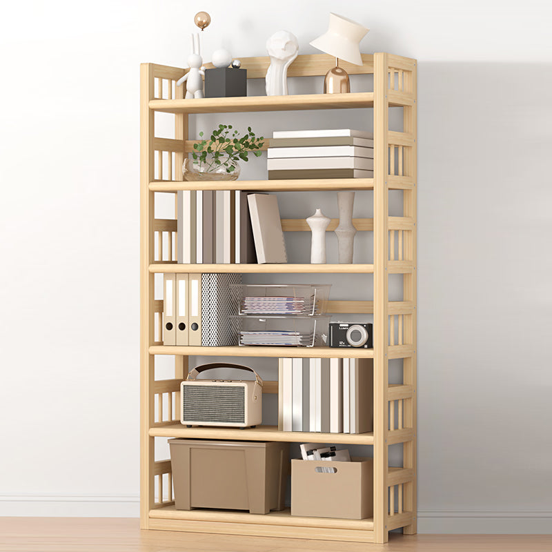 Natural Accent Chest, Contemporary Rectangle Accent Chest - Solid Wood 35.4"L x 9.8"W x 68.1"H Clearhalo 'Cabinets & Chests' 'cabinets_chests' 'furn' 'furn_cabinets_chests' 'Furniture' 'Living Room Furniture' 7172106