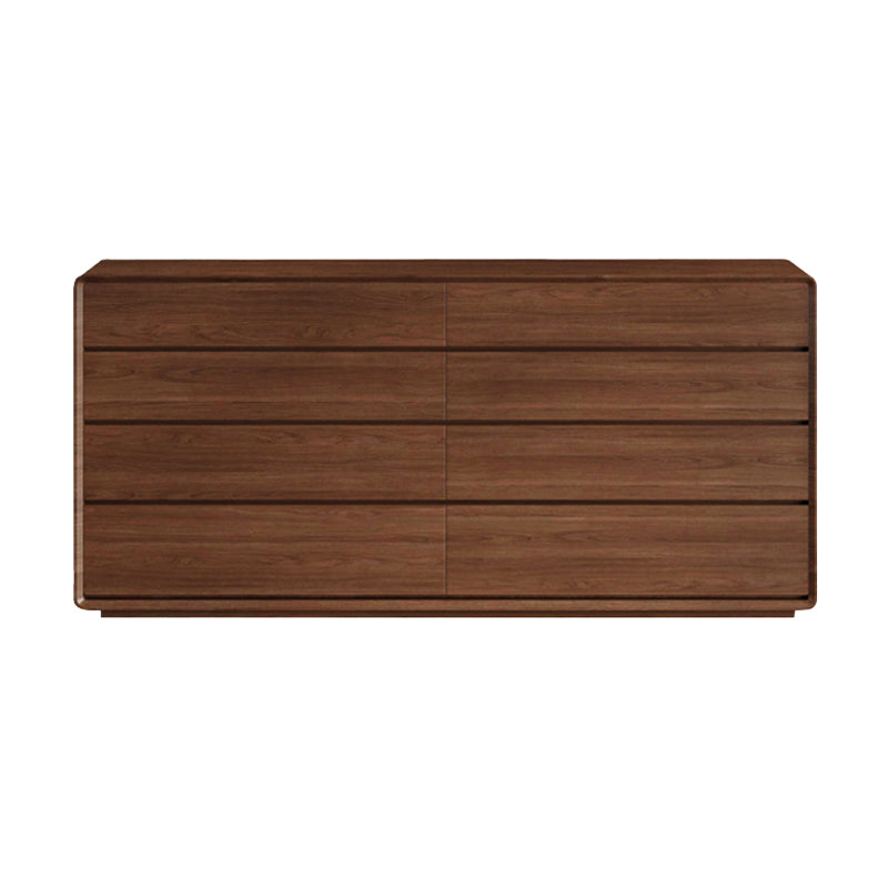 Wooden Chest in Brown Rectangle Accent Chest with 6 and 8 Drawers 63"L x 16"W x 31"H Clearhalo 'Cabinets & Chests' 'cabinets_chests' 'furn' 'furn_cabinets_chests' 'Furniture' 'Living Room Furniture' 7173667