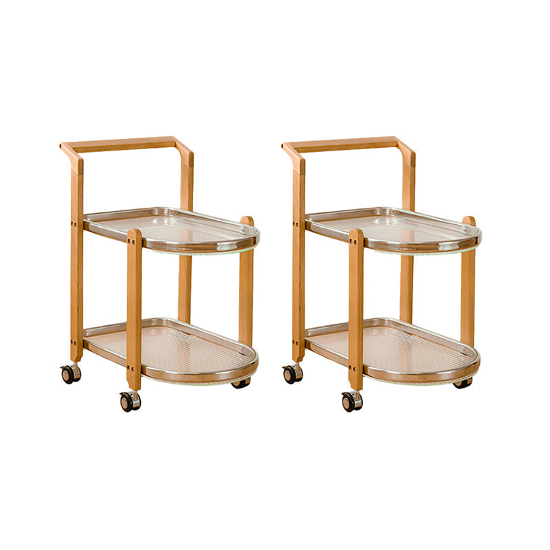 15" Wide Contemporary Corner Table Solid Wood Double Tier Accent Side Table Locking 2 Clearhalo 'Coffee & Accent Tables' 'End & Side Tables' 'end_side_tables' 'furn' 'furn_end_side_tables' 'Furniture' 'Living Room Furniture' 7174165