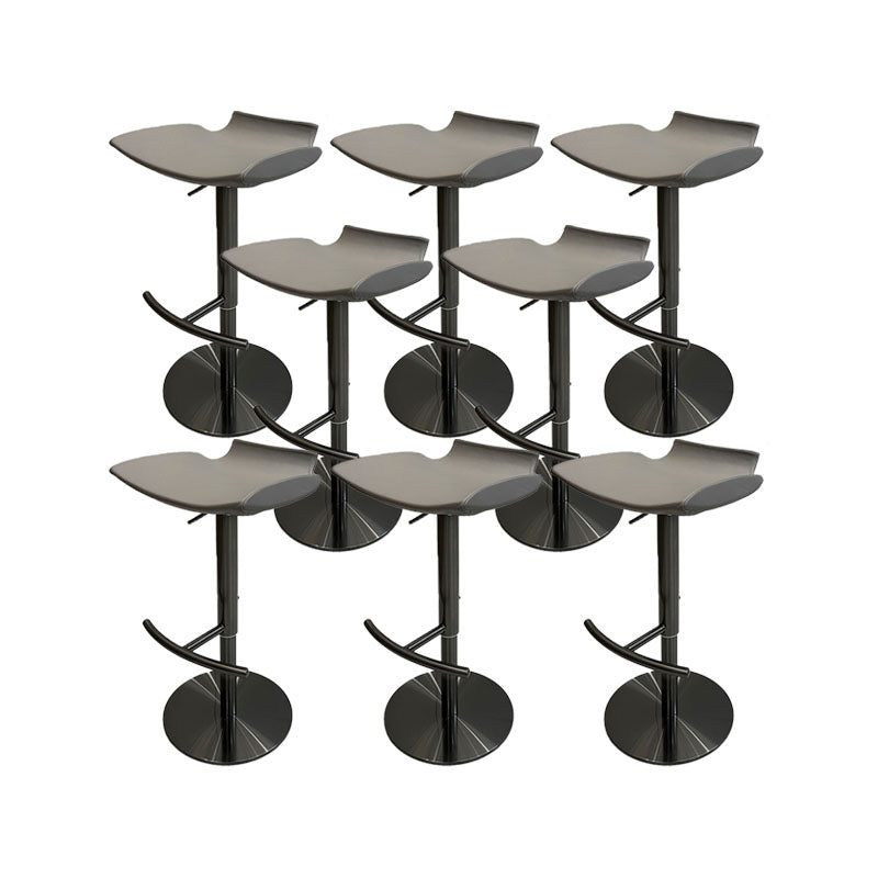 Contemporary Metal Bar Stool Footrest Counter Stool for Living Room