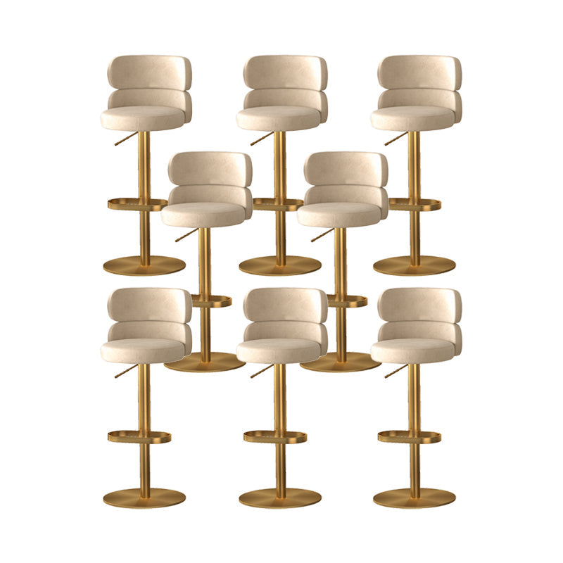 Gambe oro glam bar sgabelli da soggiorno imbottito.