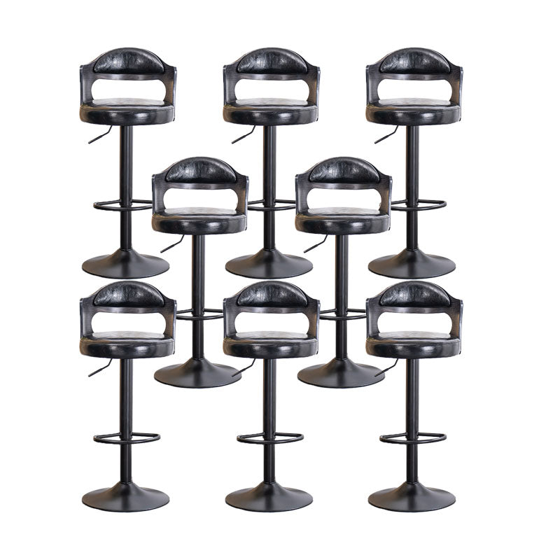 Contemporary Style Metal Bar Stool Footrest Counter Stool for Living Room