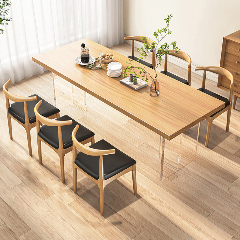Modern Solid Wood Furniture 1/5/7 Pcs Standard Height Dining Room Table Set for Home Use