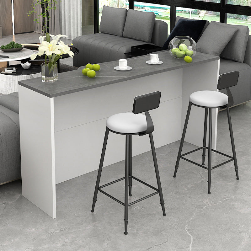 Modern Indoor Bar Stool Table White Marble Rectangle Counter Table White Without Chairs Clearhalo 'Bar Furniture' 'Bar Tables' 'bar_tables' 'furn' 'furn_bar_tables' 'Furniture' 'Kitchen & Dining Furniture' 7178710