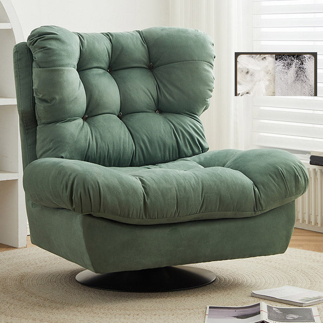 Swivel Recliner stoel vaste kleur standaard ligstoel met getufte rug