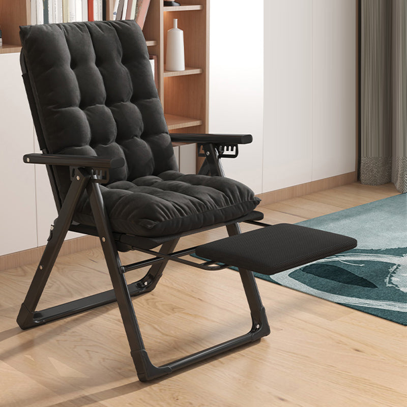 Sedia reclinabile pieghevole con cornice metallica contemporanea con blocco di posizione