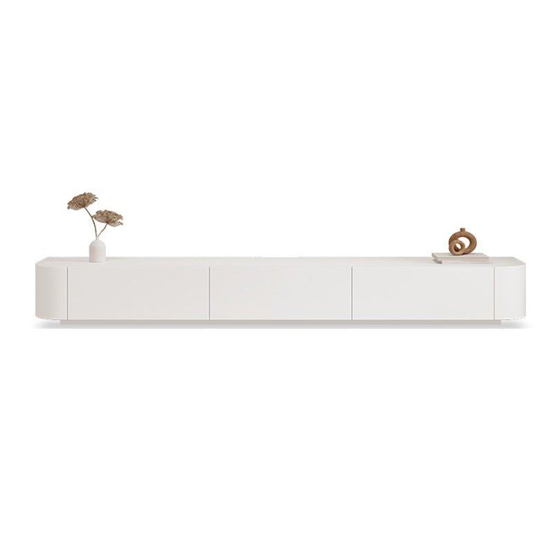 White Faux Wood Media Console Contemporary TV Stand Console with Drawers 94.5"L x 16"W x 16.5"H Clearhalo 'furn' 'furn_tv_stands_entertainment_centers' 'Furniture' 'Living Room Furniture' 'TV Stands & Entertainment Centers' 'TV Stands & Media Storage Furniture' 'tv_stands_entertainment_centers' 7181621