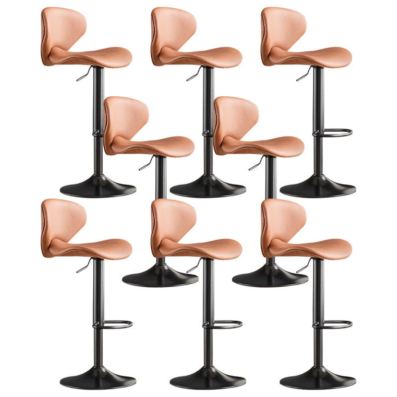 Swivel Adjustable Height Bar Stool Industrial Metal Patio Bar Stool with Cushion