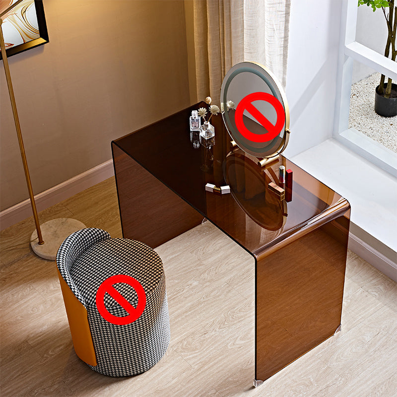 Contemporary Make-up Vanity Standing Glass Bedroom Makeup Vanity