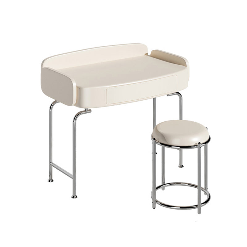 Scandinavische vaste houten make-up ijdelheid in witte glamoureuze stijl voor slaapkamer