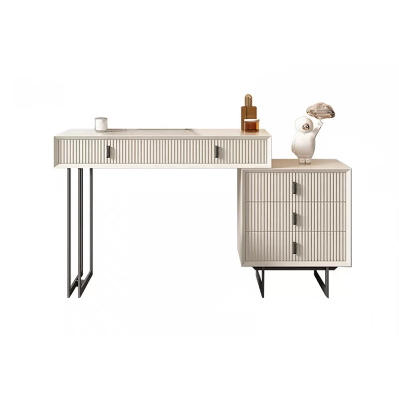 Modern Stone White Tocador de tocador White Desk tocador de tocador de 5 corteses