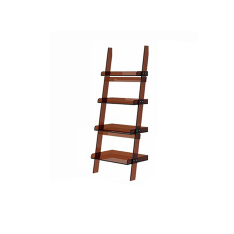 Bibliothèque acrylique à échelle de bibliothèque ouverte contemporaine avec étagères avec étagères