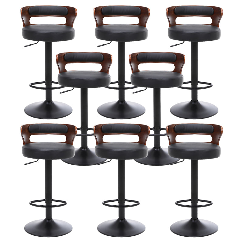 Swivel Adjustable Height Bar Stool Industrial Metal Bristol with Footrest