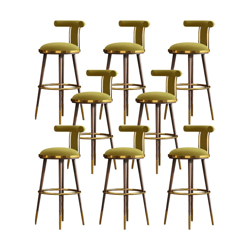 Contemporary Metal Bar Stool Footrest Counter Stool for Restaurant