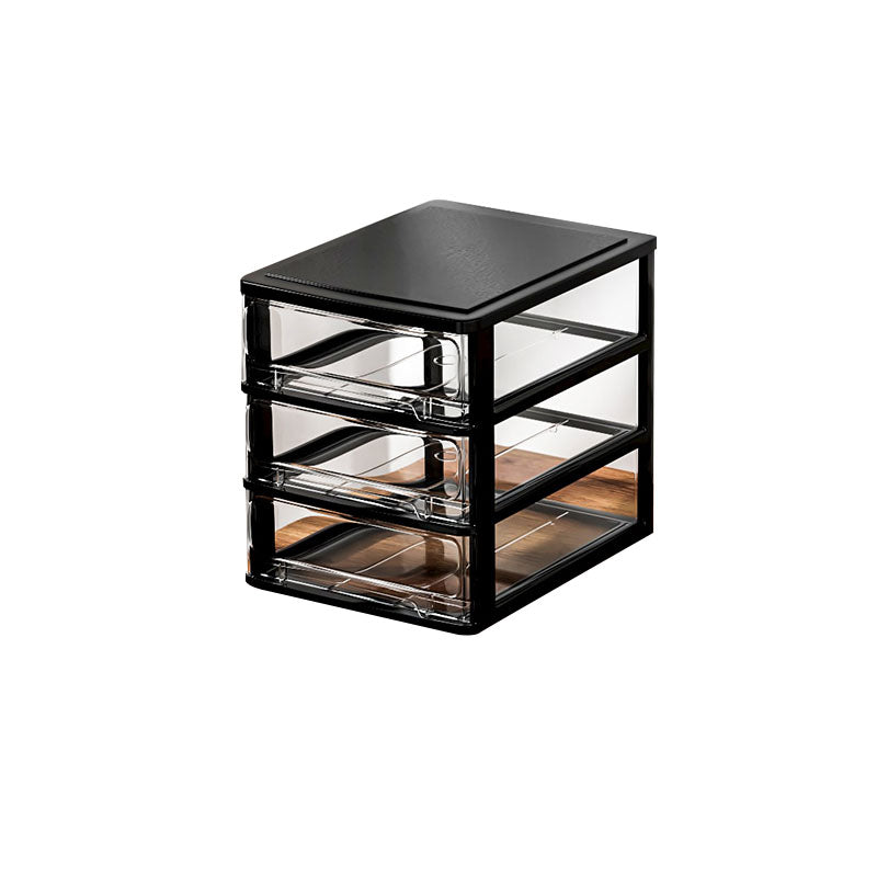 Dispositivo di plastica trasparente di archiviazione laterale per la casa o l'ufficio