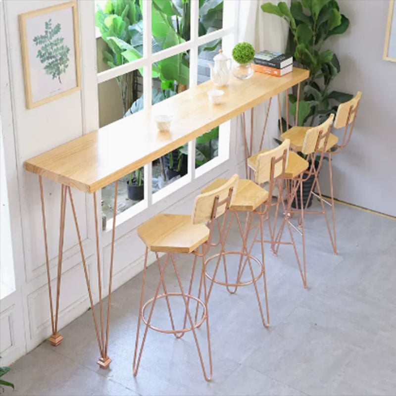 Modern massief houten bar eettafel rechthoekige staaftafel voor keuken