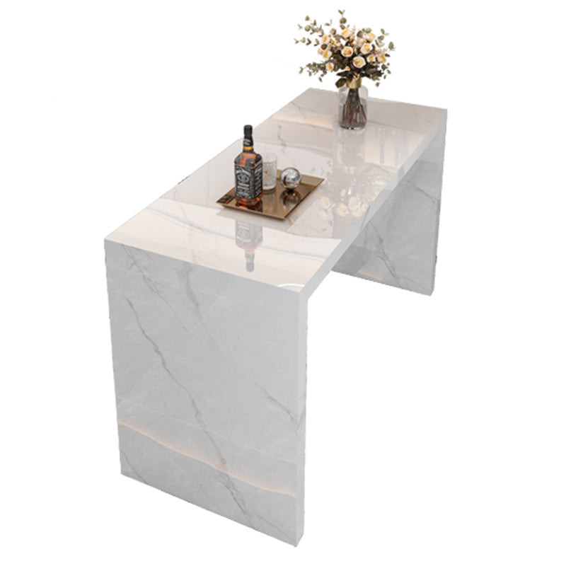 Mesa de barra de comedor moderno de barra de piedra para lugares pequeños para lugares pequeños