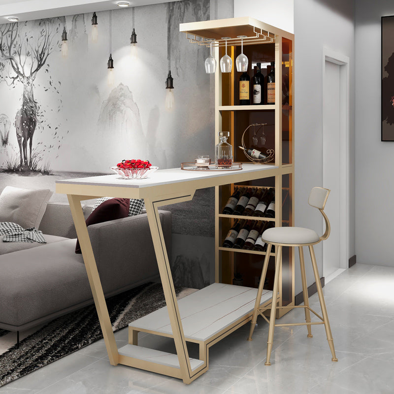 Table à manger de bar en pierre moderne